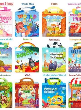 Reusable Cartoon Sticker Book for Kids DIY Puzzle Game Educa