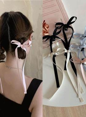 2PC Lovely Small Ribbon Hair Claw Clips for Girls Kids Party