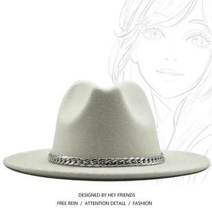 Felt Hats Trilby Wide Hat爵士帽 Panama Brim Women Unisex Men