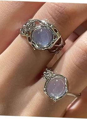 Vintage rings for women 复古戒指小众设计轻奢开口可调节食指戒
