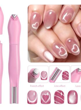 Heart Shaped Magnet Creating Heart Moon Double Line Shapes