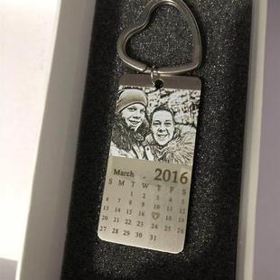 Custom Color print photo keychain couples anniversary gift