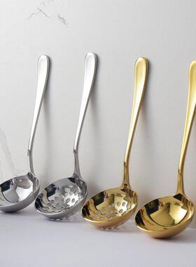 304 stainless steel hot pot soup shell golden large spoon