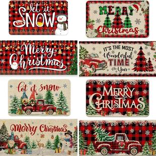 Santa Claus Outdoor Christmas Decor Mat indoor Foot Door