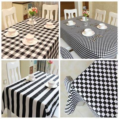 Waterproof Tablecloth Dining Table Cover Cloth Decor Plaid