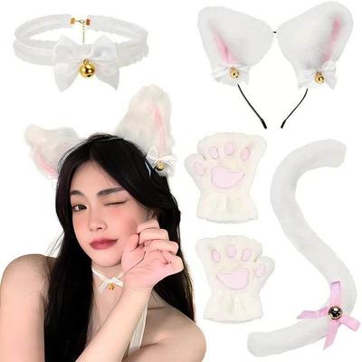 Halloween costume cat cosplay costume ears and tail set万圣