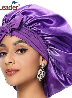 Satin Bonnets Silk Satin Bonnet Cap Night Sleep Hat Hair Bo