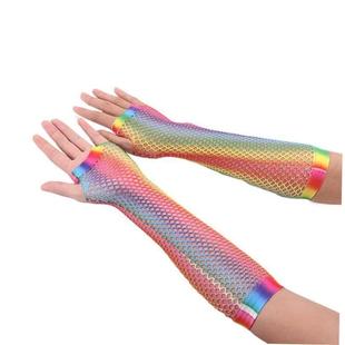 Sleeves Fish Scale Rainbow Printed Arm Pattern Finge Mermaid
