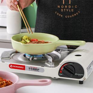 Single handle ceramic frying pan mini flat bottomed pan