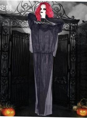 Halloween horror dress up red hair raise head female ost voi