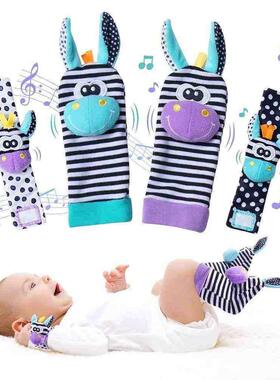 Baby Infant Wrist Rattle Socks Toys 0-12 Month Girl Boy Lea1