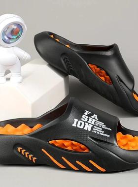 Summer Men Massage Slippers Indoor Outdoor Sandals Beach Cas