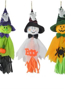 Halloween scarecrow decorated doll ghost pendant