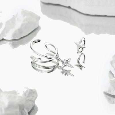 S925 Silver Ear-less Artifact Niche Advanced Sense Han Xuan