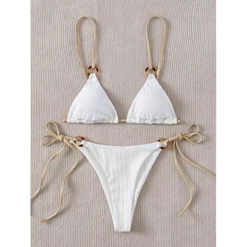 Bikini Set Cute Women Triangle Thong Biquini Swimsuit Swimwe