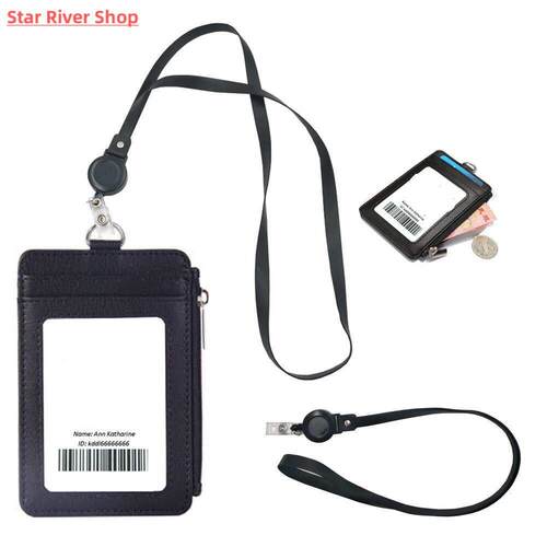 Retractable Badge Lanyard Work Name Business Card Cover Wome