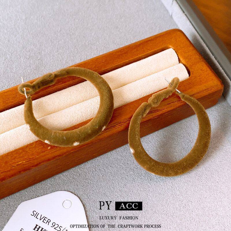 中古圆形时尚耳环简约百搭耳饰