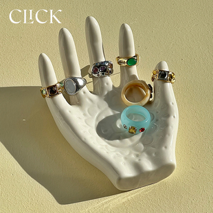 新品 饰品展示架陈列拍照 click手掌形戒指托收纳置物C架陶瓷摆件