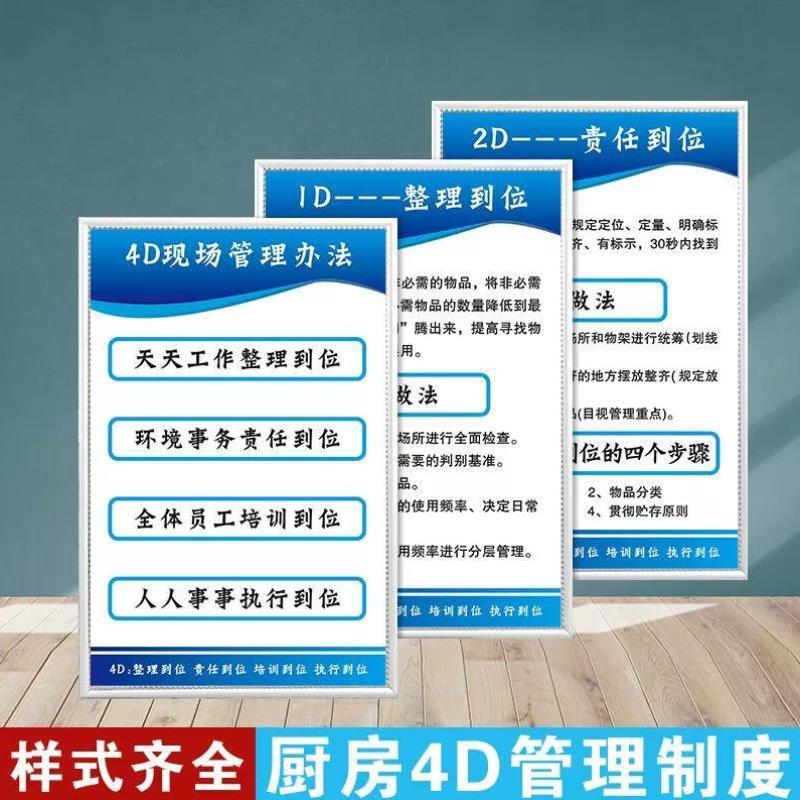 极速厨房管理标语j4D6S6T管理制度牌六常管理标准管理挂图岗位职
