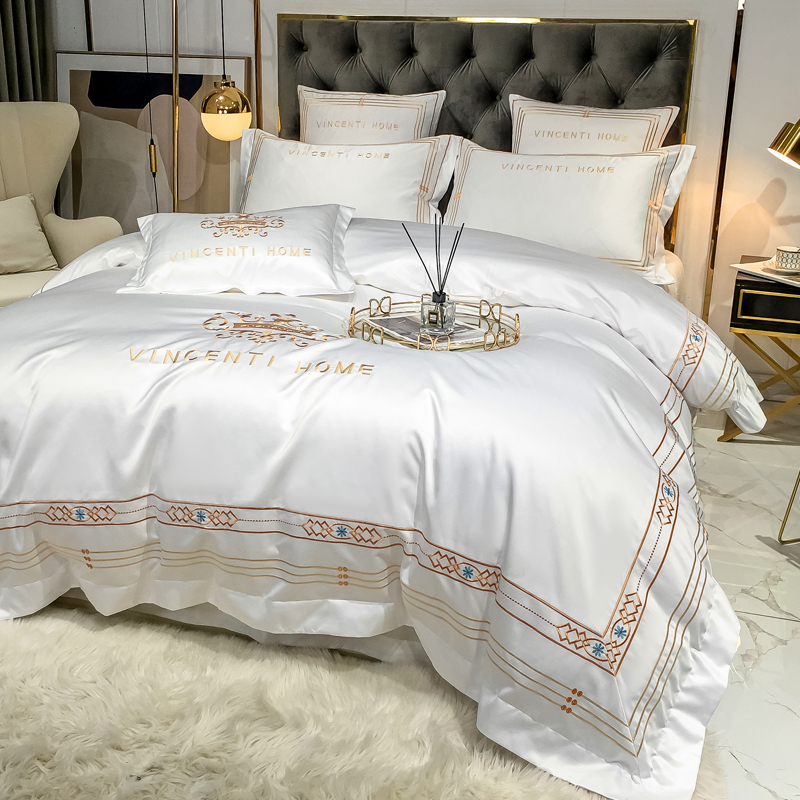 极速五星级酒店床上用品四件套全棉I欧式简约民宿宾馆被套床单