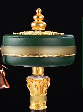 极速藏式手摇转动家居书房纯铜藏式家E用红皮  绿皮摆件客厅送饰