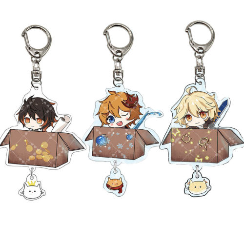 新品2021 Hot Anime Game GenshiAn Impact Keychain Liyue Harbo