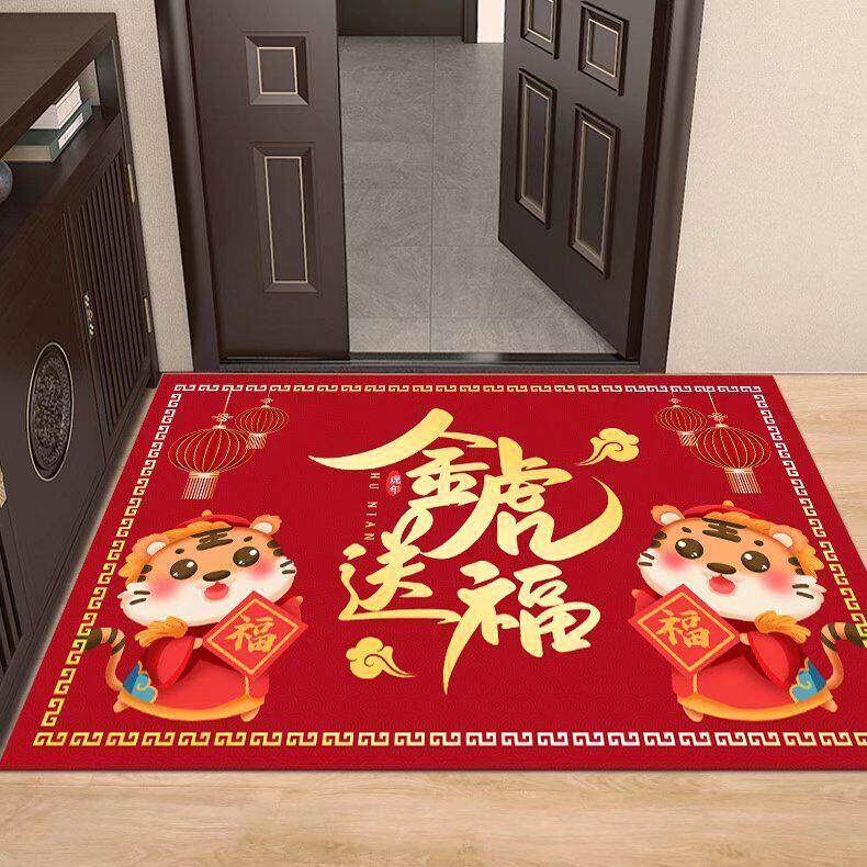 极速Tiger year dloor mat entrance doorway door mat home bath