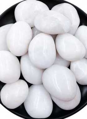 极速50斤装白色鹅卵石雨花石z原石庭院铺地软石子家用鱼缸造景天