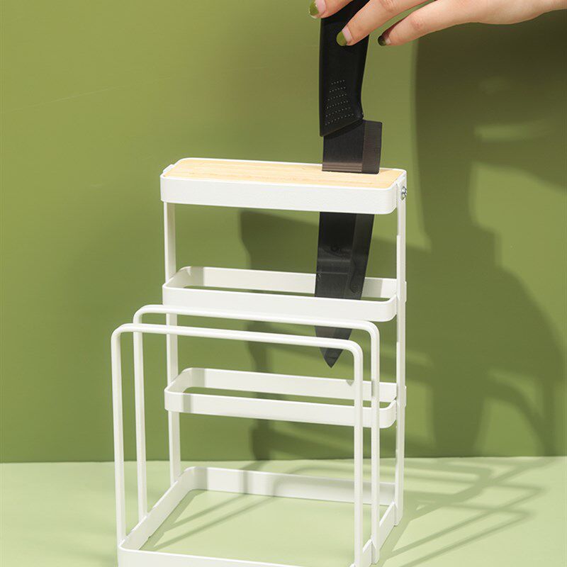 极速多用置地刀架刀m具收纳架北欧铁艺ins风厨房菜刀蔡砧板置物架