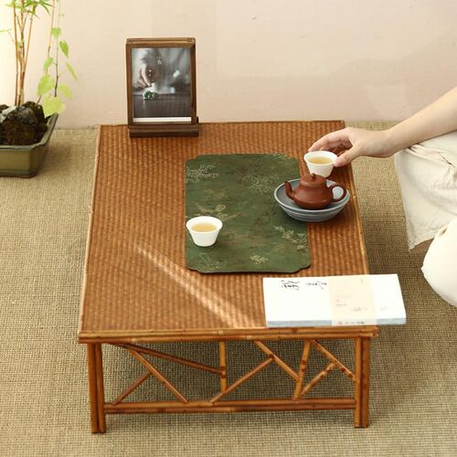 新品叶屿 云纱双面茶席春祥干泡席桌旗中L国风茶桌垫壶垫茶道配件