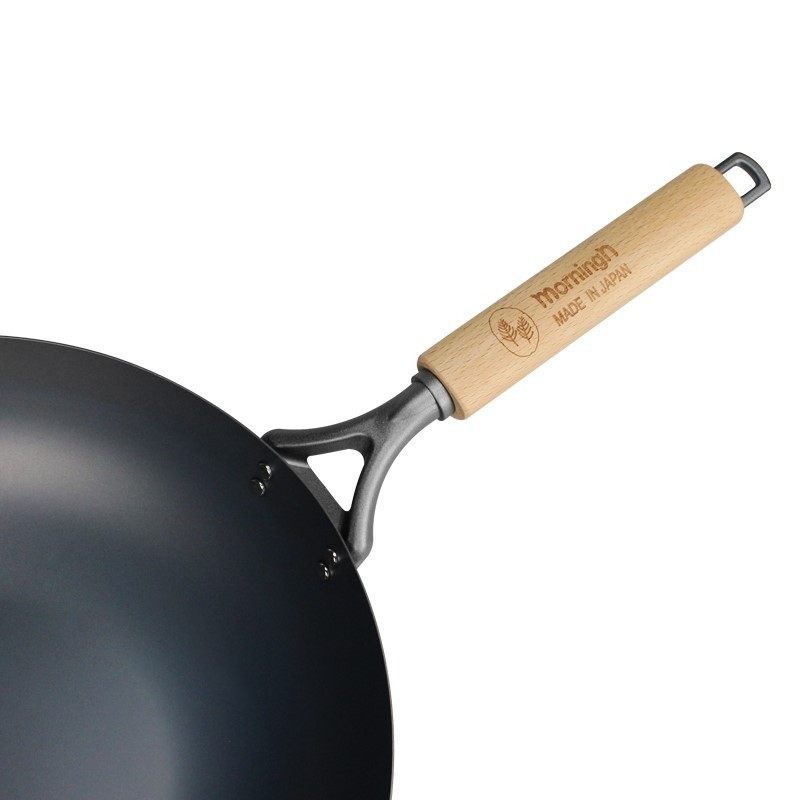 极速日本铸铁锅无涂层不粘锅炒锅原z装进口家用炒菜锅带木盖30cm