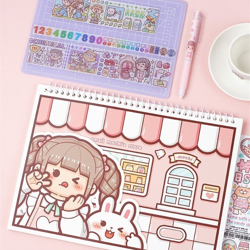 极速小麻薯李行本离心本四s元A4/A5码数胶带贴纸嘛着新品手账手杖