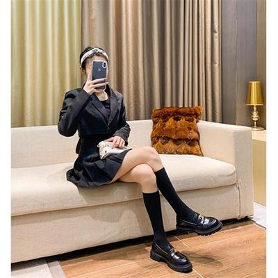 极速【奥莱专属】复古英s伦小皮鞋女秋2023新款厚底包鞋乐福鞋