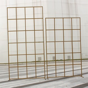 新品婚庆铁艺屏风定婚礼场景w布置路引迎宾区背景新款拱门背景架