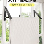 极速隐形晾衣架杆壁挂式 摺叠w免打孔室内晾晒绳窗户阳台伸缩飘窗
