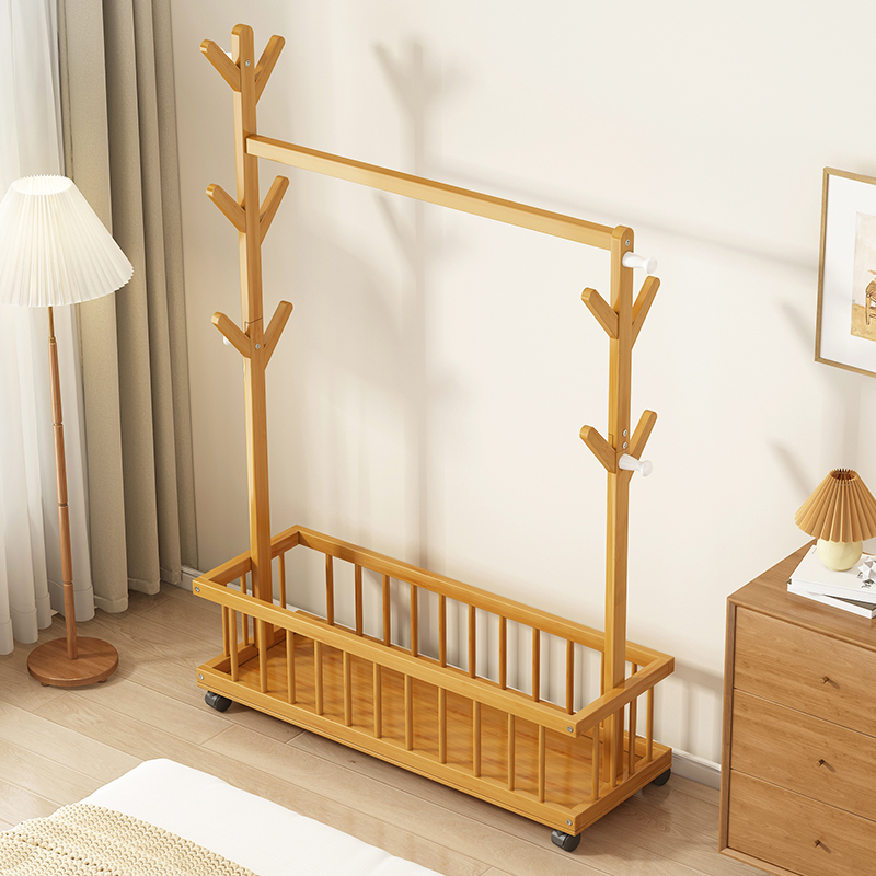 极速带轮移动挂衣架晾衣架晒衣架子落地阳台卧室室内Y简易单杆式