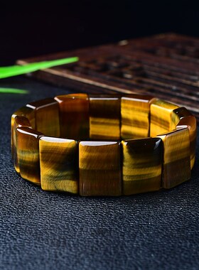 新品天然虎眼f石手排虎睛石木变石原石男女款手串手链饰品节日礼