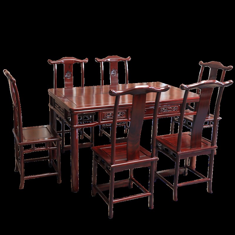 极速红木餐桌 非洲酸枝木餐桌 明式E家用餐桌饭桌中式纯实木长方