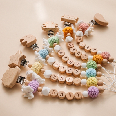 极速1pc Baby Pacifier Chain Personalize Name PacifieWr Clip