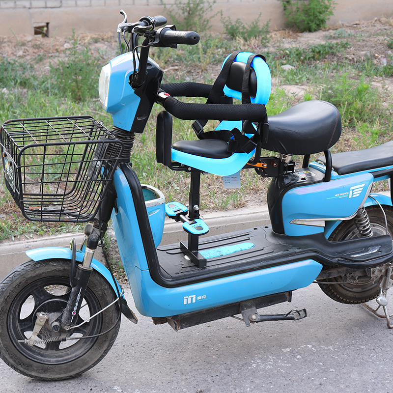 极速电动车踏板车宝宝座椅前置电瓶车自行车儿童小V孩婴儿安全坐