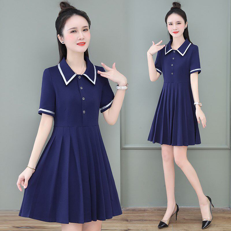 新品夏季幼儿园老师园服教师工作服幼师衣服M连衣裙早教服装定制L
