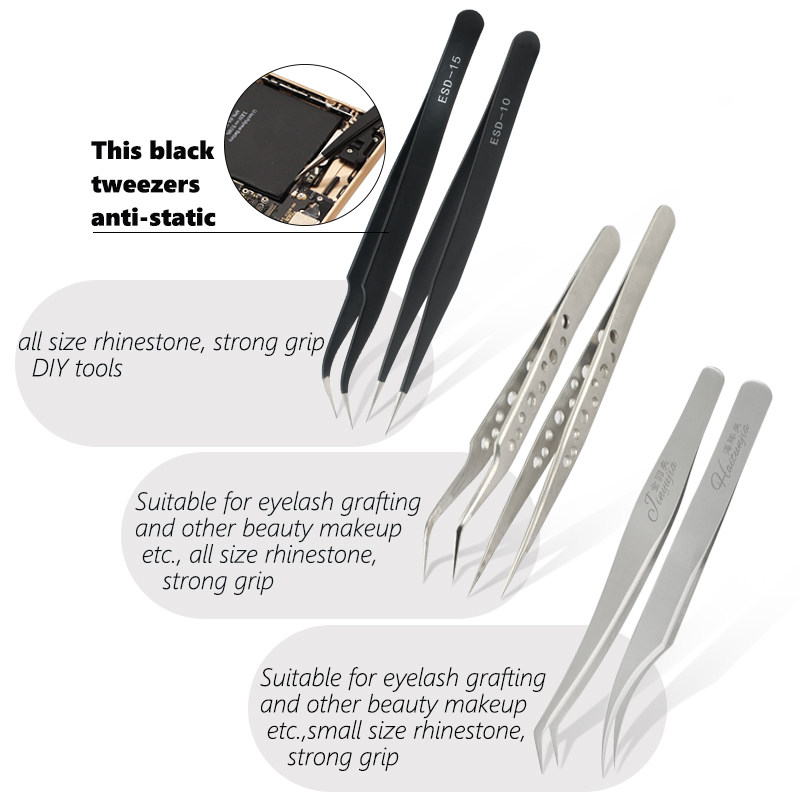 新品Qiao Excellent oQuality Tweezers Bend+Straight New Stain