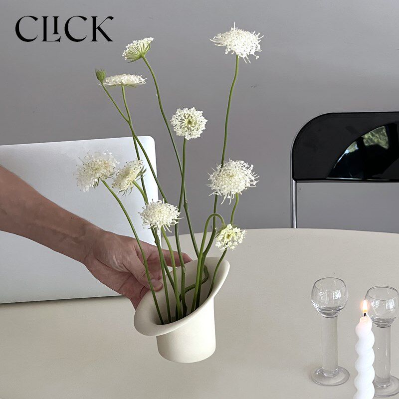 新品Click展口插花器皿剑山固定新中式陶瓷艺术摆件W展厅商用家居