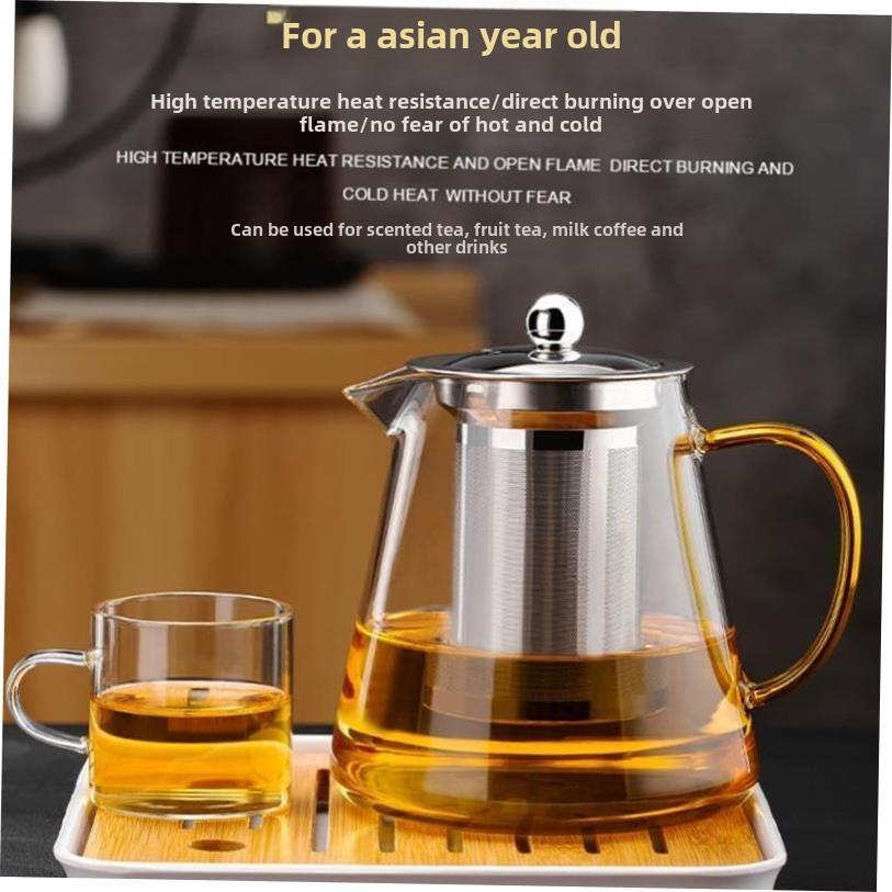 Glass teapot small filter simple tea set office tea pot 7