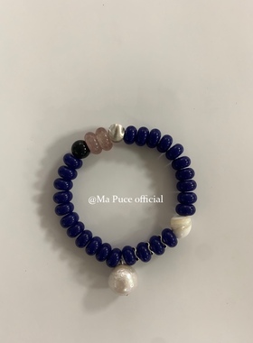 青金石草莓晶珍珠水晶手链女