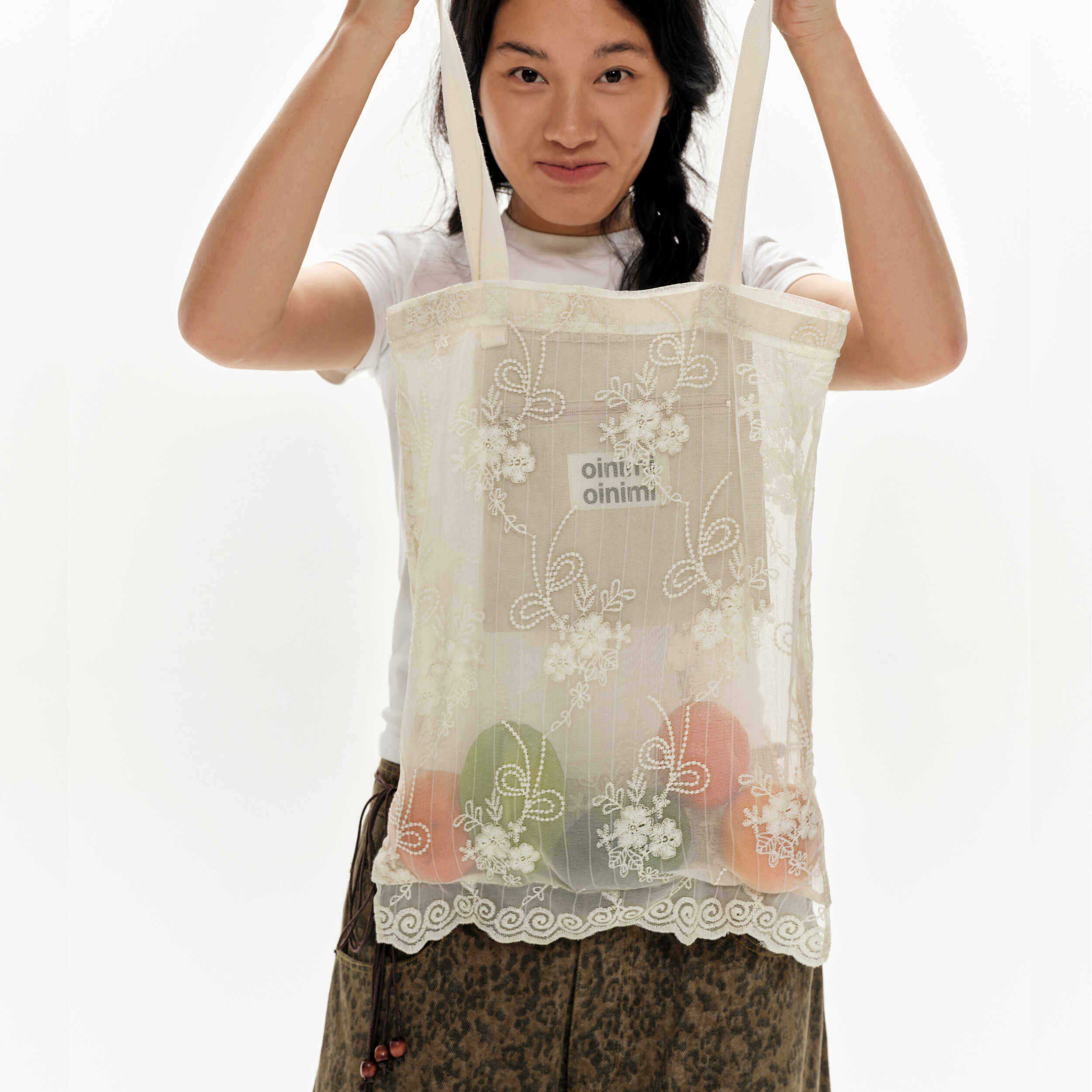 oinimi 晕染刺绣蕾丝托特布包 轻盈通勤单肩包,箱包皮具/热销女包/男包,托特包,淘宝优惠券,粉丝福利购,淘宝优惠卷