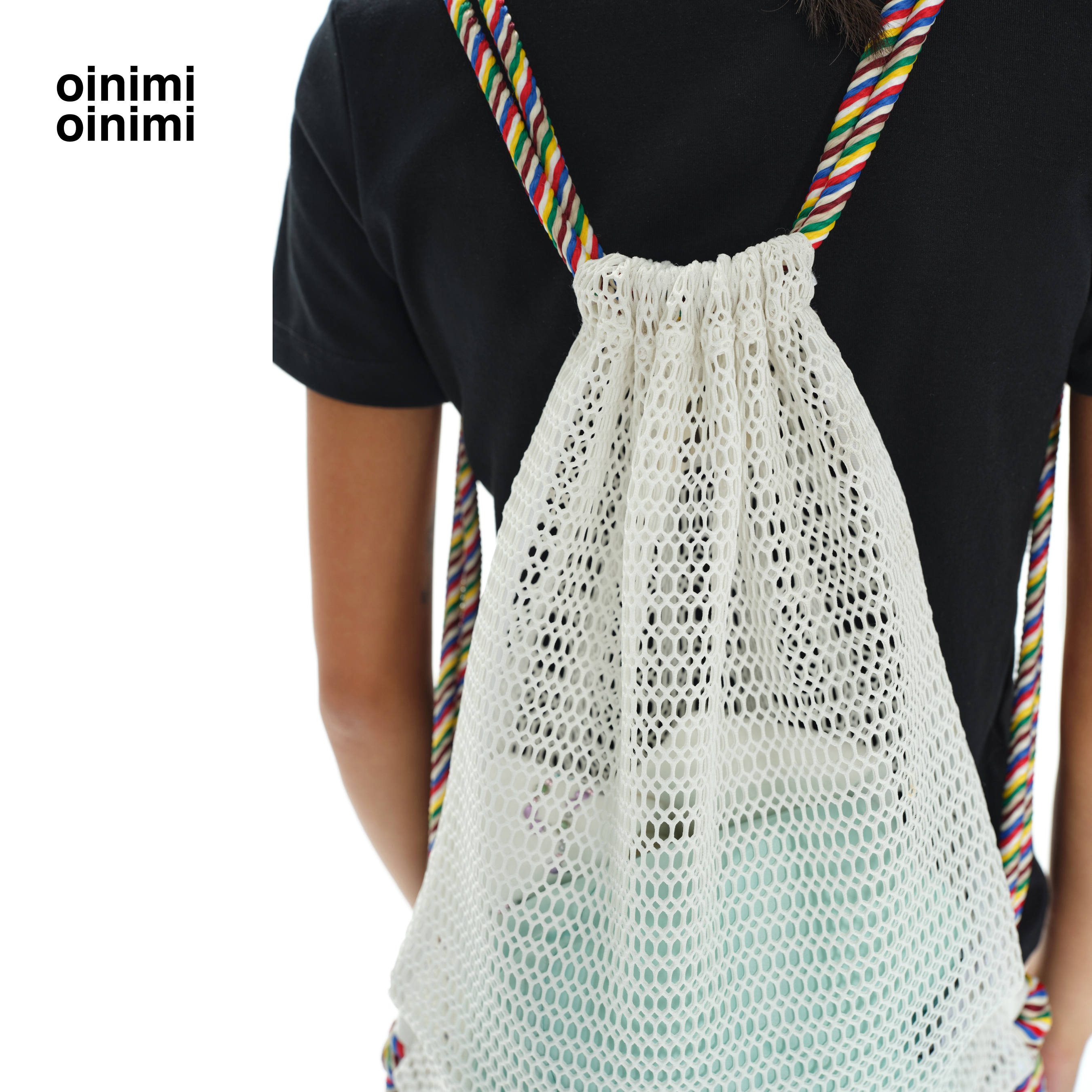 oinimi 空气感运动网包抽绳包 轻量通勤双肩包