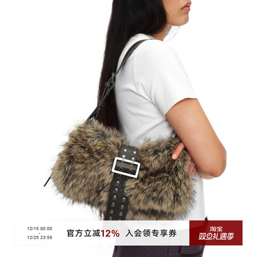 毛毛腋下包秋冬单肩皮草