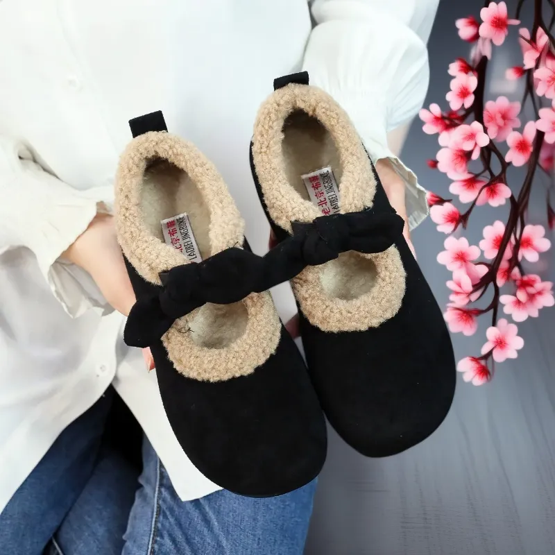 平底勃肯棉鞋女冬季加绒玛丽珍毛毛鞋外穿高级感丑萌棉鞋厚底加厚,女鞋,棉鞋,淘宝优惠券,粉丝福利购,淘宝优惠卷