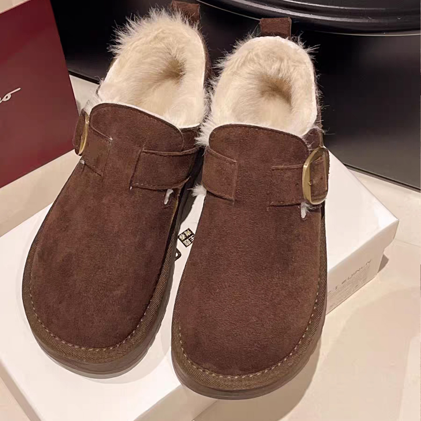 勃肯女鞋冬款加绒加厚2025年新款